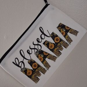 Make-Up/Purse Canvas Bag With Zipper